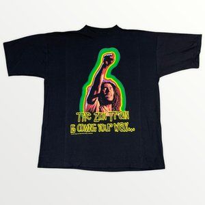 Vintage 1997 Bob Marley Zion Train 90s Double Sided Graphic T-Shirt Mens XL USA